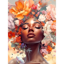 Load image into Gallery viewer, Diamond Painting - Full Round - flower and girl (30*40CM)