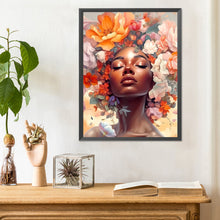 Load image into Gallery viewer, Diamond Painting - Full Round - flower and girl (30*40CM)