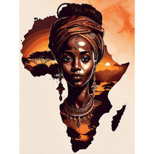 Load image into Gallery viewer, Diamond Painting - Full Round - african girl (30*40CM)