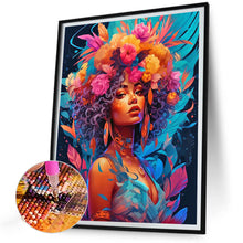 Load image into Gallery viewer, Diamond Painting - Full Round - flower and girl (30*40CM)