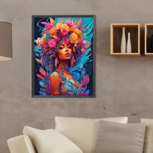 Load image into Gallery viewer, Diamond Painting - Full Round - flower and girl (30*40CM)