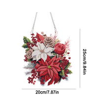 Load image into Gallery viewer, Acrylic Christmas Bouquet Single-Sided Round Diamond Painting Hanging Pendant