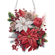 Load image into Gallery viewer, Acrylic Christmas Bouquet Single-Sided Round Diamond Painting Hanging Pendant