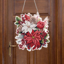 Load image into Gallery viewer, Acrylic Christmas Bouquet Single-Sided Round Diamond Painting Hanging Pendant