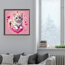 Load image into Gallery viewer, Diamond Painting - Full Round - Valentine love kitten (30*30CM)