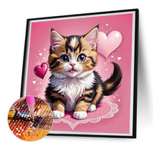 Load image into Gallery viewer, Diamond Painting - Full Round - Valentine love kitten (30*30CM)