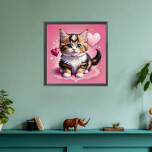 Load image into Gallery viewer, Diamond Painting - Full Round - Valentine love kitten (30*30CM)