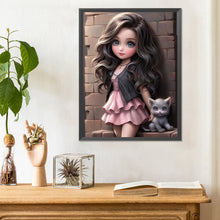Load image into Gallery viewer, Diamond Painting - Full Round - curly hair big eyed girl (30*40CM)