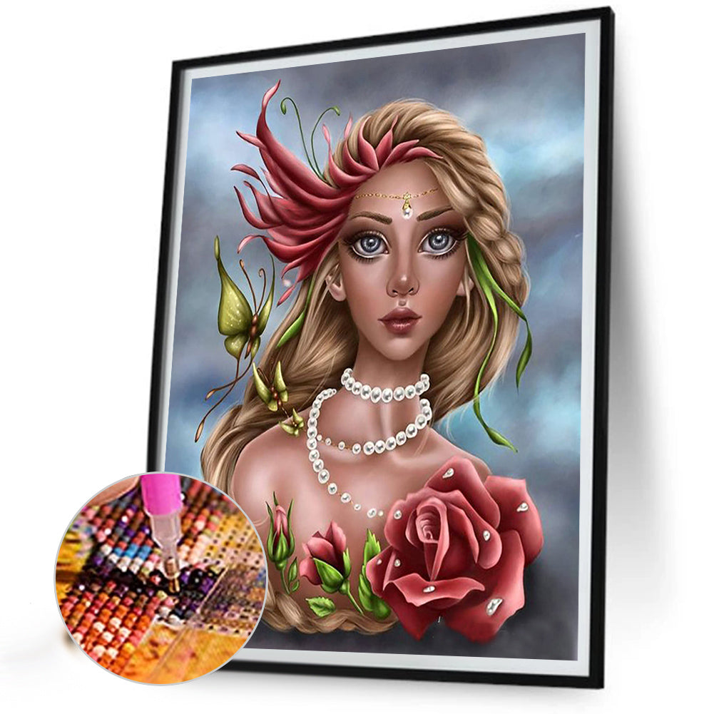 Diamond Painting - Full Round - girl (40*50CM)