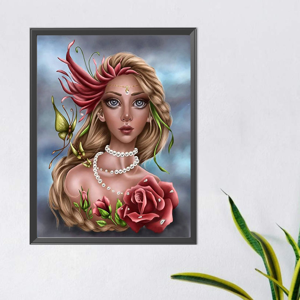 Diamond Painting - Full Round - girl (40*50CM)