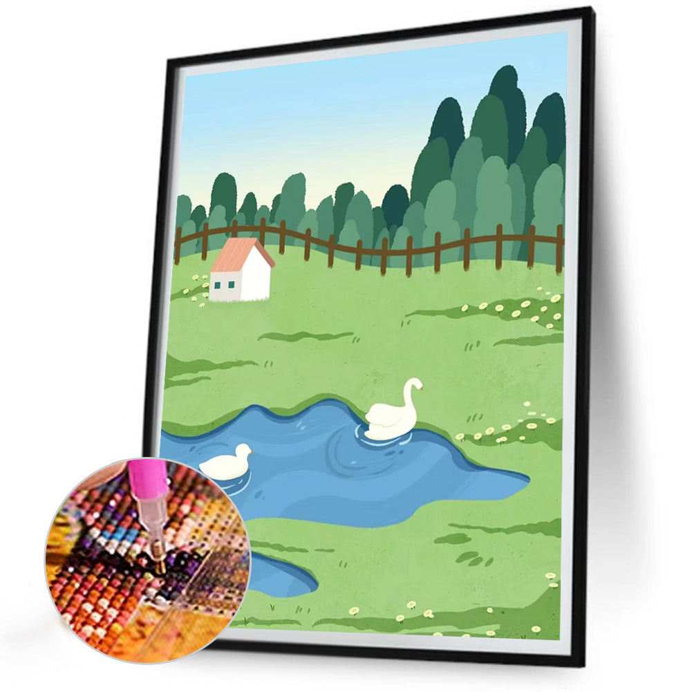 Diamond Painting - Full Round - cartoon landscape painting (30*40CM)