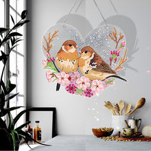 Load image into Gallery viewer, Acrylic Colorful Feathers Frog Single-Sided DIY Diamond Painting Hanging Pendant