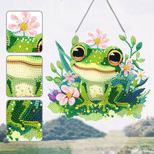 Load image into Gallery viewer, Acrylic Colorful Feathers Frog Single-Sided DIY Diamond Painting Hanging Pendant