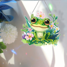 Load image into Gallery viewer, Acrylic Colorful Feathers Frog Single-Sided DIY Diamond Painting Hanging Pendant