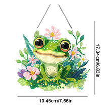 Load image into Gallery viewer, Acrylic Colorful Feathers Frog Single-Sided DIY Diamond Painting Hanging Pendant