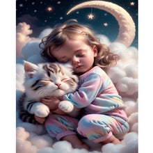 Load image into Gallery viewer, Diamond Painting - Full Round - sweet cool girl (40*50CM)