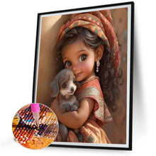 Load image into Gallery viewer, Diamond Painting - Full Round - sweet cool girl (40*50CM)