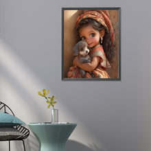 Load image into Gallery viewer, Diamond Painting - Full Round - sweet cool girl (40*50CM)