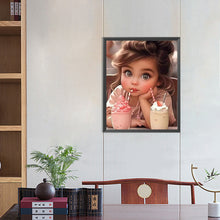 Load image into Gallery viewer, Diamond Painting - Full Round - sweet cool girl (40*50CM)