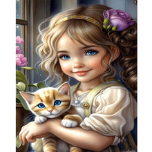 Load image into Gallery viewer, Diamond Painting - Full Round - sweet cool girl (40*50CM)