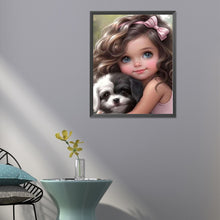 Load image into Gallery viewer, Diamond Painting - Full Round - sweet cool girl (40*50CM)