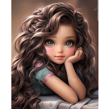 Load image into Gallery viewer, Diamond Painting - Full Round - sweet cool girl (40*50CM)