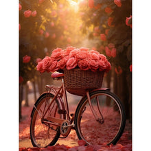 Load image into Gallery viewer, Diamond Painting - Full Square - rose bike (30*40CM)