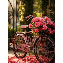Load image into Gallery viewer, Diamond Painting - Full Square - rose bike (30*40CM)