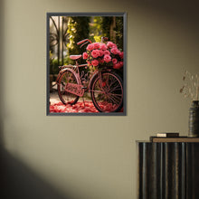 Load image into Gallery viewer, Diamond Painting - Full Square - rose bike (30*40CM)