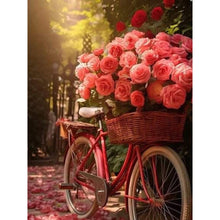 Load image into Gallery viewer, Diamond Painting - Full Square - rose bike (30*40CM)