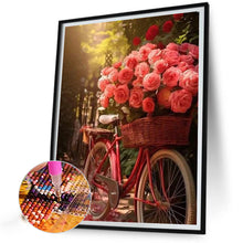 Load image into Gallery viewer, Diamond Painting - Full Square - rose bike (30*40CM)
