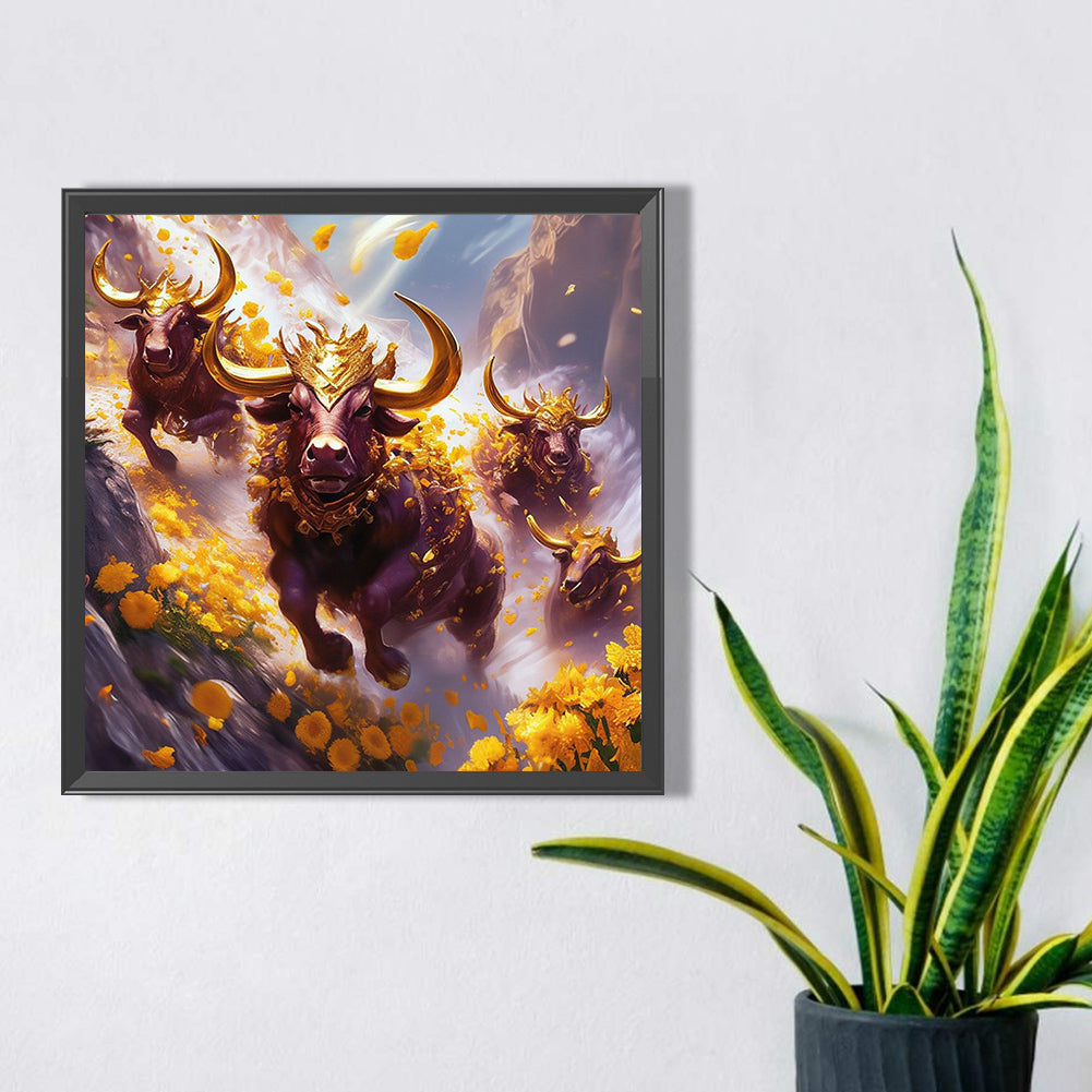 Diamond Painting - Full Square - Galloping Taurus (40*40CM)