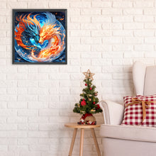 Load image into Gallery viewer, Diamond Painting - Full Round - two dragons (30*30CM)