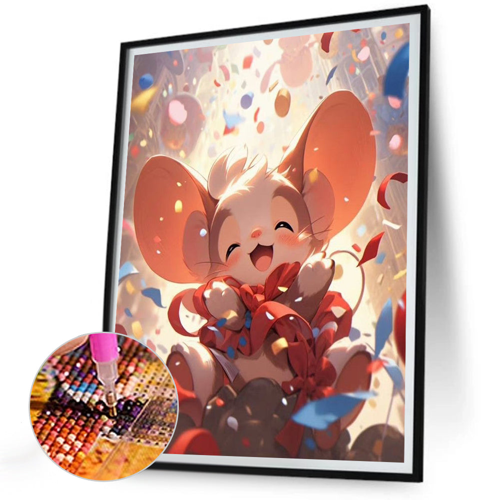 Diamond Painting - Full Round - Twelve zodiac signs: rat (30*40CM)