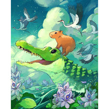 Load image into Gallery viewer, Diamond Painting - Full Square - Capibala watercolor painting (40*50CM)