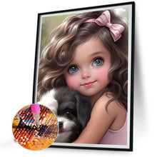 Load image into Gallery viewer, Diamond Painting - Full Square - girl holding pet (30*40CM)