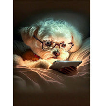 Load image into Gallery viewer, Diamond Painting - Full Square - reading puppy (30*40CM)