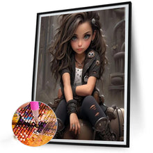Load image into Gallery viewer, Diamond Painting - Full Round - sweet cool girl (40*50CM)