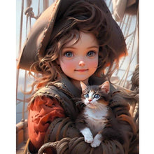 Load image into Gallery viewer, Diamond Painting - Full Round - sweet cool girl (40*50CM)