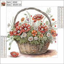 Load image into Gallery viewer, Diamond Painting - Partial Special Shaped - poppy flower (30*30CM)