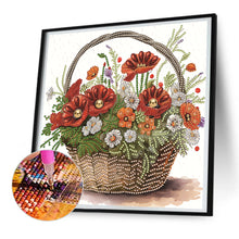 Load image into Gallery viewer, Diamond Painting - Partial Special Shaped - poppy flower (30*30CM)