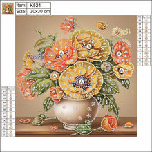 Load image into Gallery viewer, Diamond Painting - Partial Special Shaped - poppy flower (30*30CM)