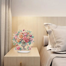 Load image into Gallery viewer, Acrylic Rose Vase Diamond Painting Desktop Decorations for Office Desktop Decor