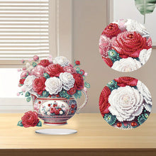 Load image into Gallery viewer, Acrylic Rose Vase Diamond Painting Desktop Decorations for Office Desktop Decor