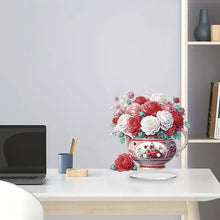 Load image into Gallery viewer, Acrylic Rose Vase Diamond Painting Desktop Decorations for Office Desktop Decor