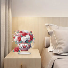 Load image into Gallery viewer, Acrylic Rose Vase Diamond Painting Desktop Decorations for Office Desktop Decor