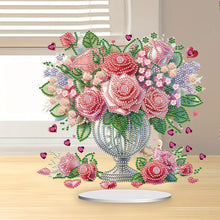 Load image into Gallery viewer, Acrylic Rose Vase Diamond Painting Desktop Decorations for Office Desktop Decor