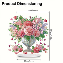 Load image into Gallery viewer, Acrylic Rose Vase Diamond Painting Desktop Decorations for Office Desktop Decor