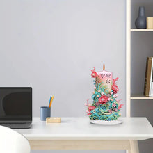 Load image into Gallery viewer, Flowers Candle Table Top Diamond Painting Ornament Kits for Office Desktop Decor