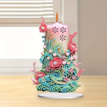 Load image into Gallery viewer, Flowers Candle Table Top Diamond Painting Ornament Kits for Office Desktop Decor